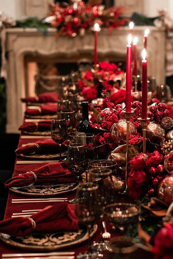 christmas wedding table decoration ideas