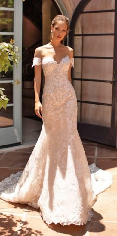 Boho Tulle A-line Wedding Dress with Deep V-neck