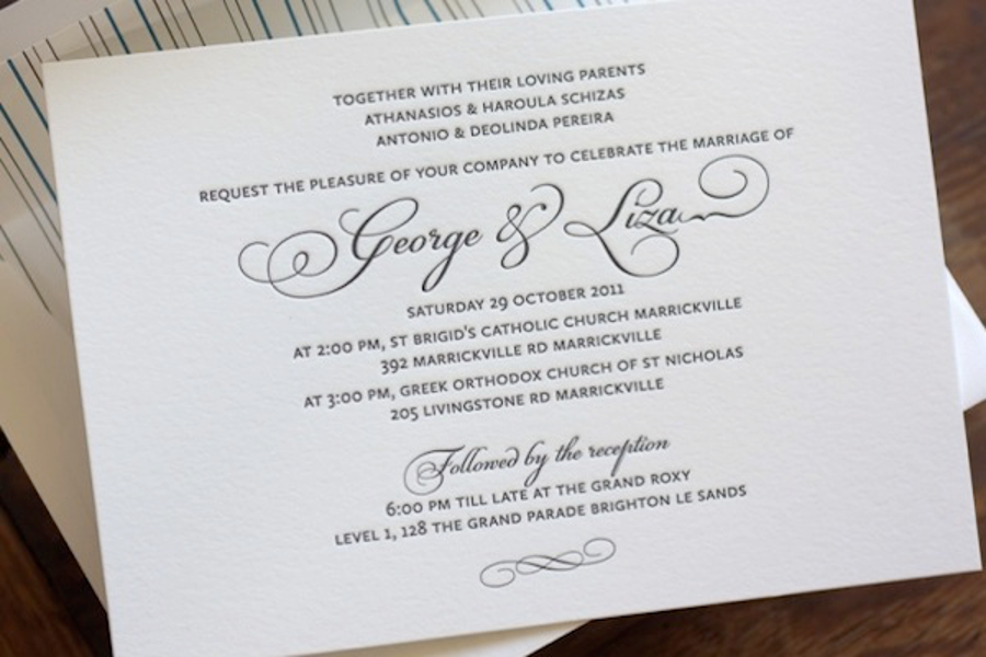 Simple Wedding Invitations