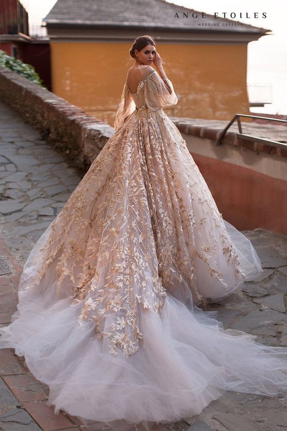 Corset Champagne Wedding Dress  ALBINA DYLA
